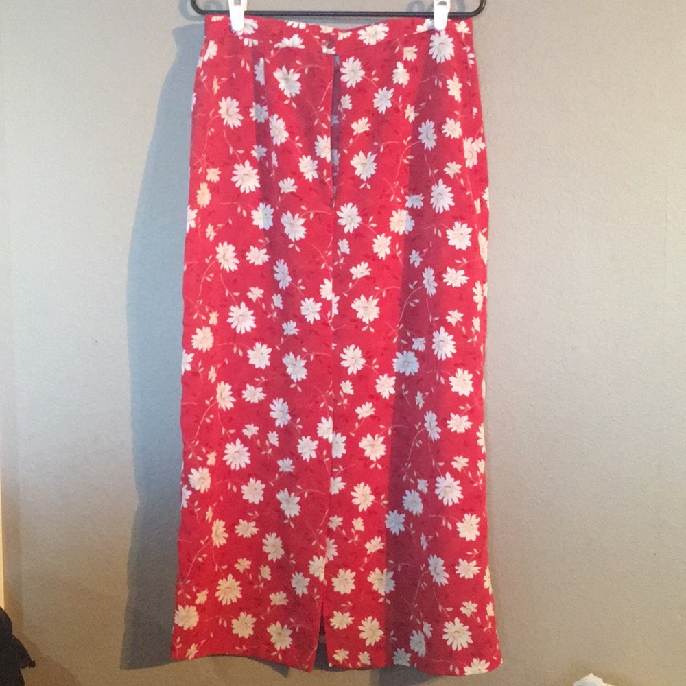 Red White Christopher and Banks Size 10 Maxi Skirt - Picture 4 of 4